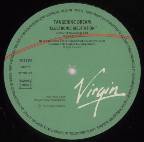 Tangerine Dream Electronic Meditation - EX vinyl LP album (LP record) French TANLPEL879171
