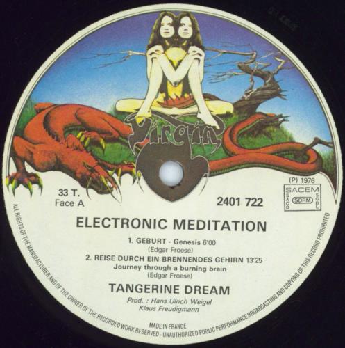 Tangerine Dream Electronic Meditation vinyl LP album (LP record) French TANLPEL811451