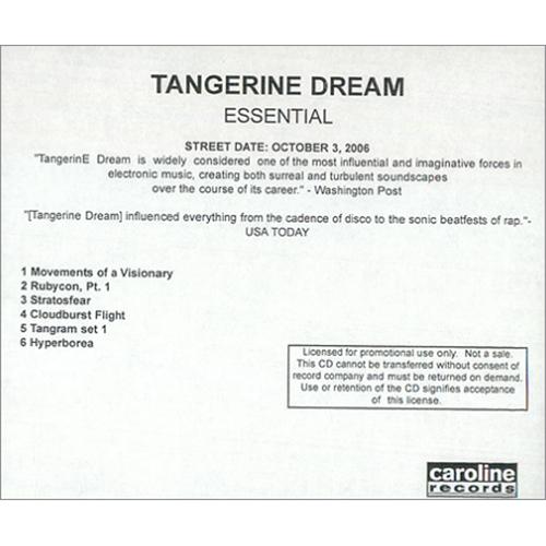 Tangerine Dream Essential CD-R acetate US TANCRES378093