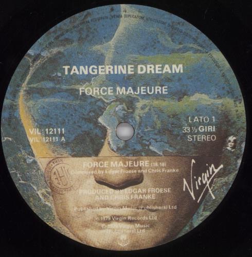 Tangerine Dream Force Majeure vinyl LP album (LP record) Italian TANLPFO823398