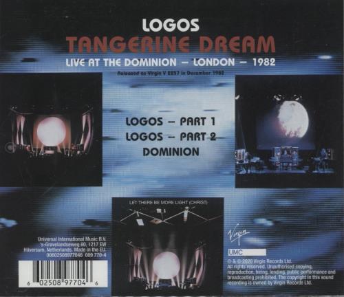 Tangerine Dream Logos Live CD album (CDLP) UK TANCDLO621665