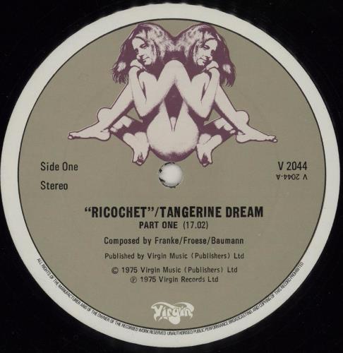 Tangerine Dream Ricochet - Beige Label - Opened shrink vinyl LP album (LP record) UK TANLPRI763499