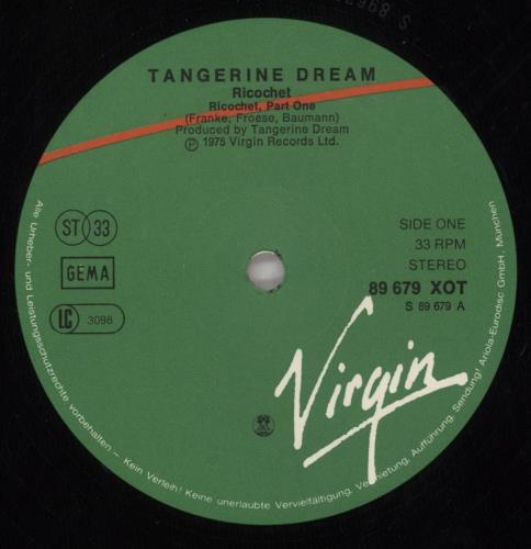 Tangerine Dream Ricochet vinyl LP album (LP record) UK TANLPRI822704