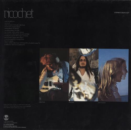 Tangerine Dream Ricochet vinyl LP album (LP record) UK TANLPRI822704