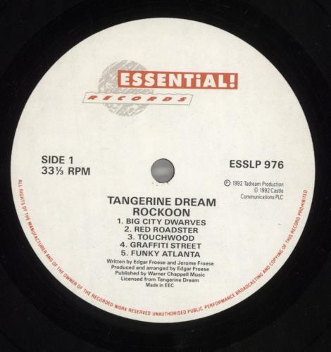 Tangerine Dream Rockoon vinyl LP album (LP record) German TANLPRO01811
