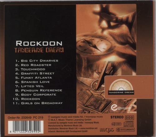 Tangerine Dream Rockoon CD album (CDLP) German TANCDRO893606