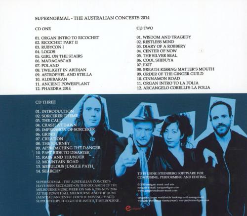 Tangerine Dream Supernormal (The Australian Concerts 2014) 3-CD album set (Triple CD) German TAN3CSU818244