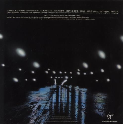 Tangerine Dream Thief - Blocked Out text vinyl LP album (LP record) UK TANLPTH835549