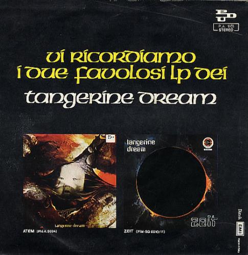 Tangerine Dream Ultima Thule 7" vinyl single (7 inch record / 45) Italian TAN07UL351175