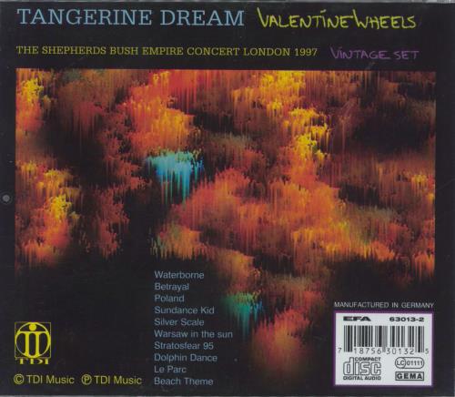 Tangerine Dream Valentine Wheels CD album (CDLP) German TANCDVA818744