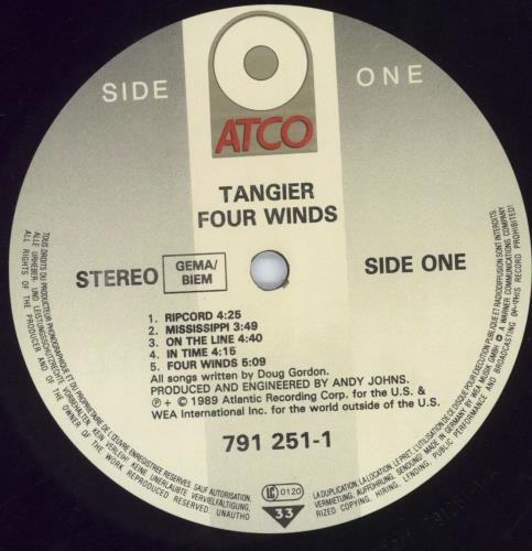 Tangier Four Winds vinyl LP album (LP record) German UCWLPFO527979