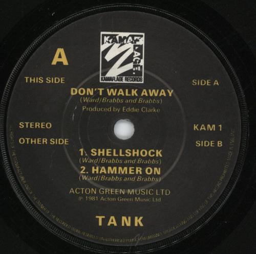 Tank Don't Walk Away - Picture Sleeve 7" vinyl single (7 inch record / 45) UK TNK07DO812016