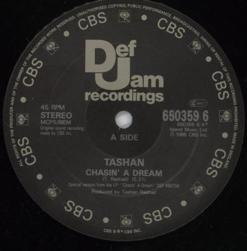 Tashan Chasin' A Dream 12" vinyl single (12 inch record / Maxi-single) UK XB112CH890725