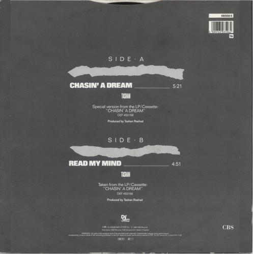 Tashan Chasin' A Dream 12" vinyl single (12 inch record / Maxi-single) UK XB112CH890725