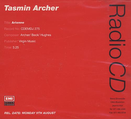 Tasmin Archer Arienne CD single (CD5 / 5") UK TASC5AR22688