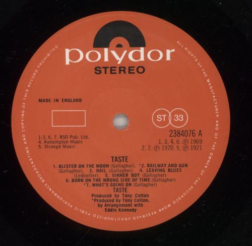 Taste Taste - 1st vinyl LP album (LP record) UK TTELPTA183579
