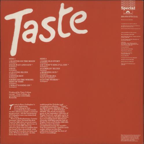 Taste Taste - 1st vinyl LP album (LP record) UK TTELPTA183579