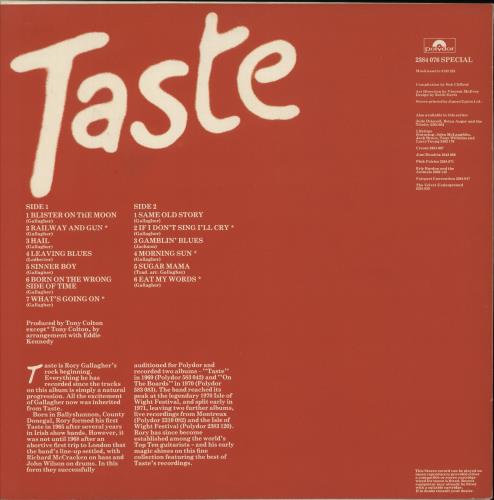 Taste Taste - 2nd vinyl LP album (LP record) UK TTELPTA595680