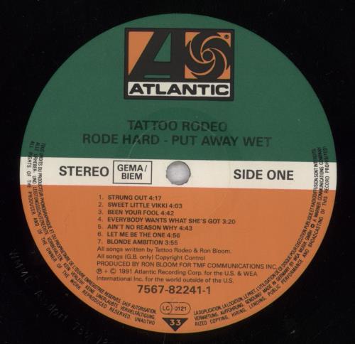 Tattoo Rodeo Rode Hard - Put Away Wet vinyl LP album (LP record) German UF3LPRO548313