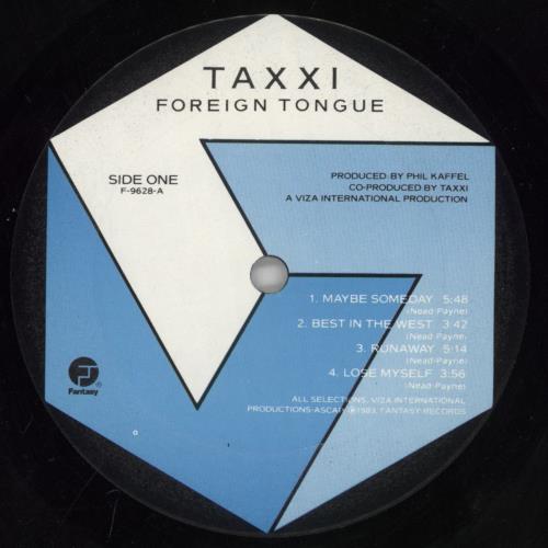 Taxxi Foreign Tongue vinyl LP album (LP record) US UF-LPFO552114