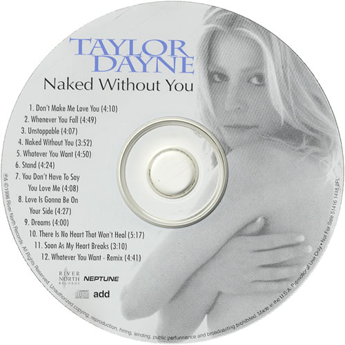 Taylor Dayne Naked Without You CD album (CDLP) US TAYCDNA143875