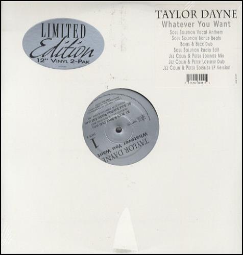 Taylor Dayne Whatever You Want - Dble Pack 12" vinyl single (12 inch record / Maxi-single) US TAY12WH139570