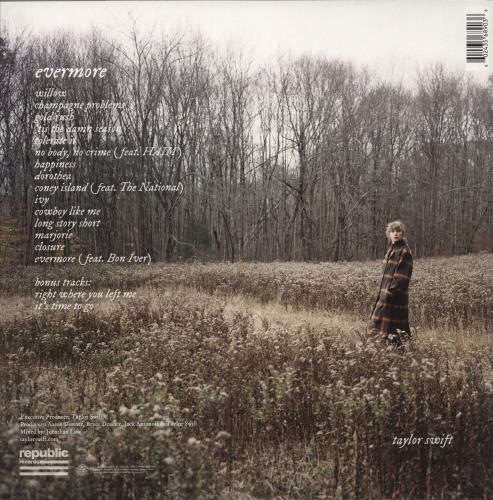 Taylor Swift Evermore - Red Vinyl - EX 2-LP vinyl record set (Double LP Album) US T502LEV874711