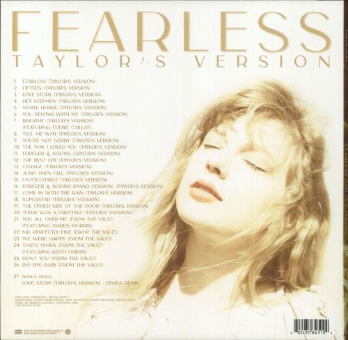 Taylor Swift Fearless (Taylor's Version) - Gold Vinyl 3-LP vinyl record set (Triple LP Album) US T503LFE817117
