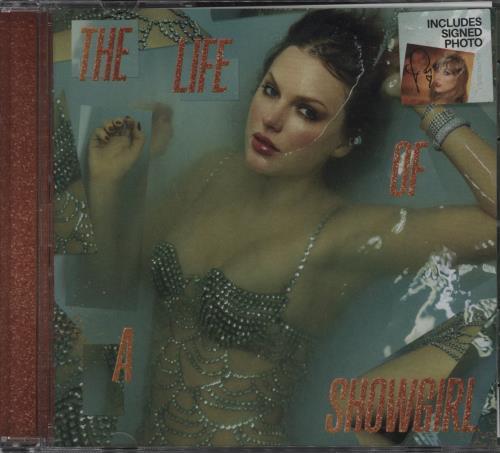 Taylor Swift The Life Of A Showgirl + Signed Photo CD album (CDLP) US T50CDTH885807