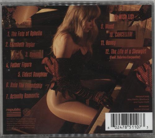 Taylor Swift The Life Of A Showgirl - It's Frightening Edition + Signed Photo CD album (CDLP) UK T50CDTH886085