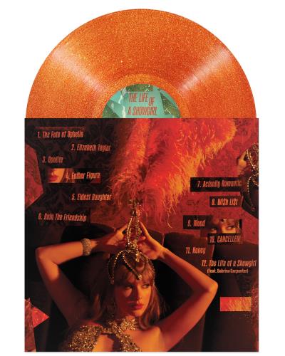 Taylor Swift The Life Of A Showgirl - Portofino Orange Glitter Vinyl + Poem from Taylor - Sealed vinyl LP album (LP record) UK T50LPTH876130