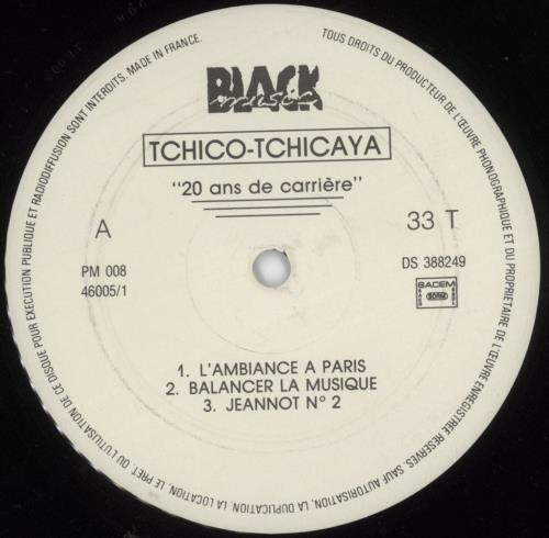 Tchico Tchikaya 20 Ans De Carriere - L'Ambiance A Paris vinyl LP album (LP record) French UCJLPAN881345