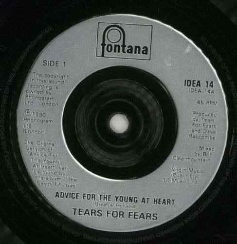 Tears For Fears Advice For The Young At Heart 7" vinyl single (7 inch record / 45) UK TFF07AD163229