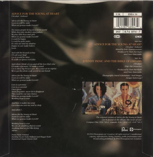 Tears For Fears Advice For The Young At Heart 7" vinyl single (7 inch record / 45) UK TFF07AD163229