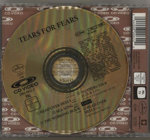 Tears For Fears Head Over Heels - CD Video CD single (CD5 / 5") UK TFFC5HE48136