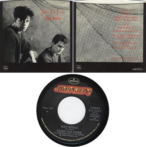 Tears For Fears Mad World - Fishing Net Sleeve - Purple Vinyl 7" vinyl single (7 inch record / 45) US TFF07MA96131