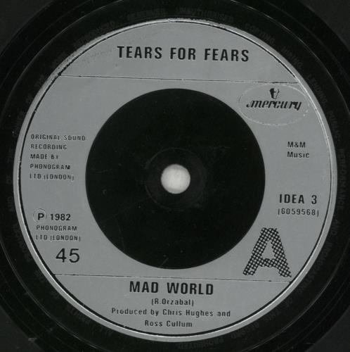 Tears For Fears Mad World - P/S - Inj 7" vinyl single (7 inch record / 45) UK TFF07MA41086