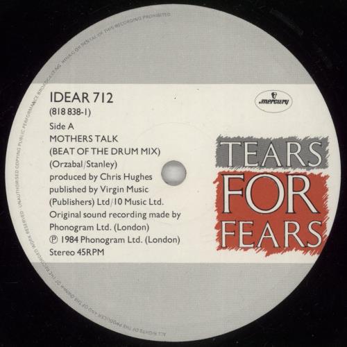 Tears For Fears Mothers Talk 12" vinyl single (12 inch record / Maxi-single) UK TFF12MO15213