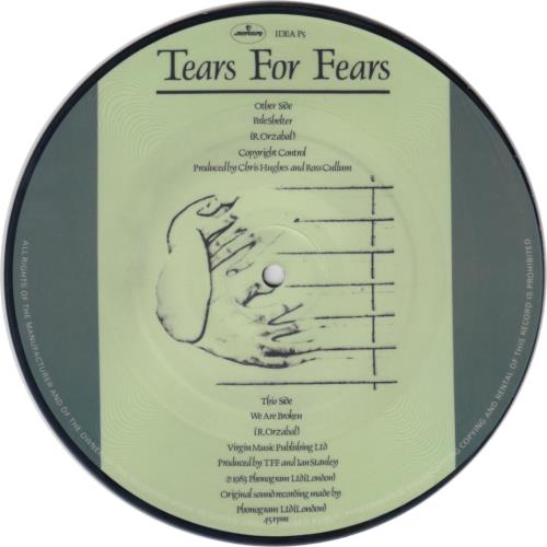 Tears For Fears Pale Shelter 7" vinyl picture disc (7 inch picture disc single) UK TFF7PPA16086