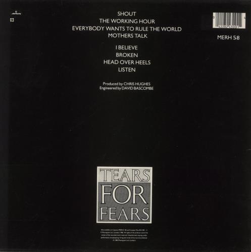 Tears For Fears Songs From The Big Chair - 1st - EX vinyl LP album (LP record) UK TFFLPSO865514