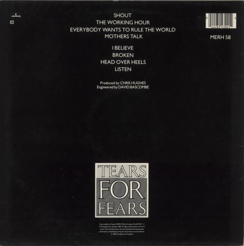 Tears For Fears Songs From The Big Chair - 'New Album' Stickered Sleeve - VG vinyl LP album (LP record) UK TFFLPSO867312