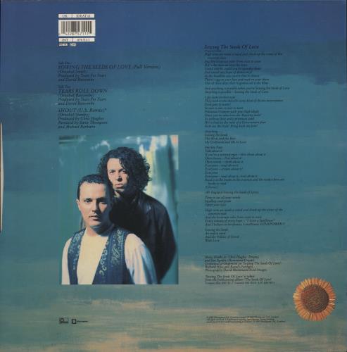 Tears For Fears Sowing The Seeds Of Love 12" vinyl single (12 inch record / Maxi-single) UK TFF12SO31654