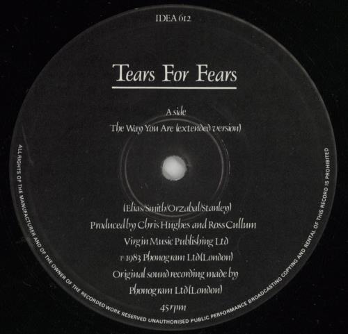 Tears For Fears The Way You Are 12" vinyl single (12 inch record / Maxi-single) UK TFF12TH20413