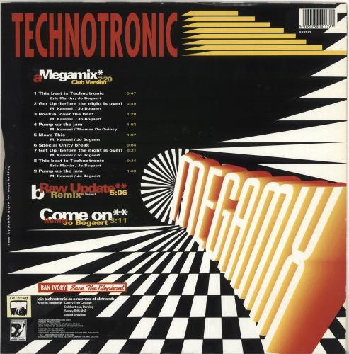 Technotronic Megamix 12" vinyl single (12 inch record / Maxi-single) UK TEC12ME719069