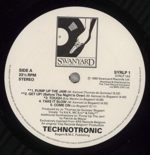 Technotronic Pump Up The Jam vinyl LP album (LP record) UK TECLPPU805476
