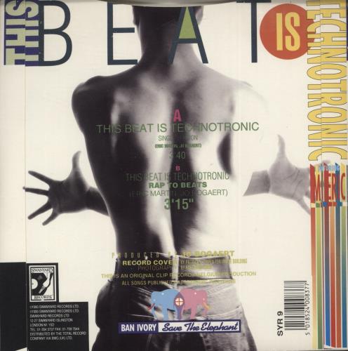 Technotronic This Beat Is Technotronic 7" vinyl single (7 inch record / 45) UK TEC07TH289408