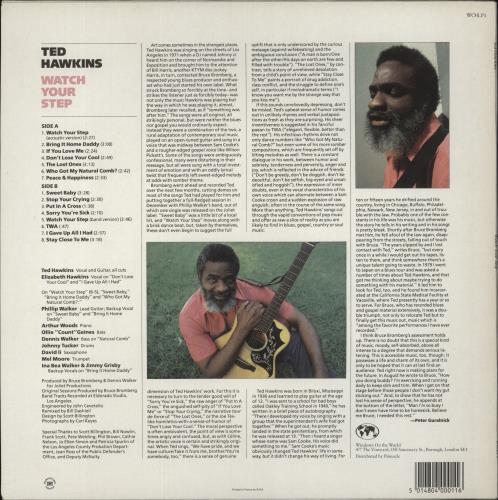 Ted Hawkins Watch Your Step vinyl LP album (LP record) UK TDELPWA316823