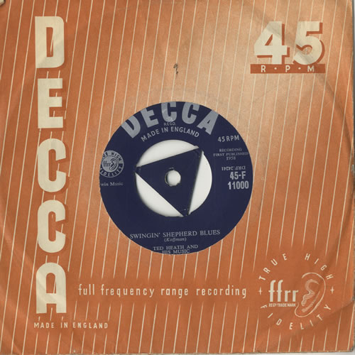 Ted Heath Swingin' Shepherd Blues 7" vinyl single (7 inch record / 45) UK HE307SW567796
