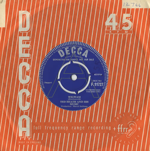 Ted Heath Wigwam 7" vinyl single (7 inch record / 45) UK HE307WI467776