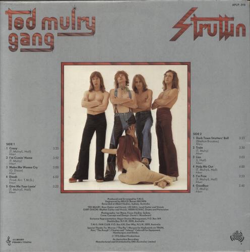 Ted Mulry Gang Struttin vinyl LP album (LP record) Australian 8QQLPST860314